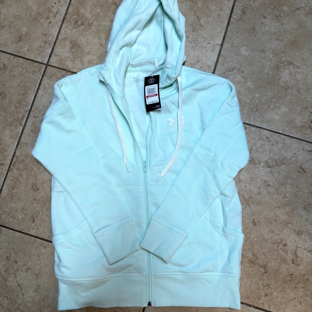 Under‎ Armour Mint Green Zip-Up Hoodie